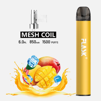 Bobina eliminabile della maglia della penna 1500puffs di Vape del flusso d'aria liscio di F900 P6
