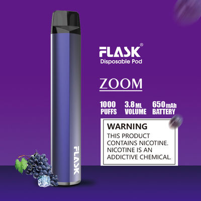 Penna eliminabile esile del vaporizzatore del baccello della batteria 1000puffs approvata dalla FDA