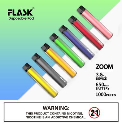 Penna eliminabile esile del vaporizzatore del baccello della batteria 1000puffs approvata dalla FDA
