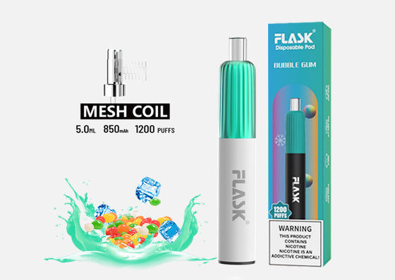 1200 dispositivo elettronico eliminabile libero di Vaping della sigaretta del nicotina dei soffi 5.0ml