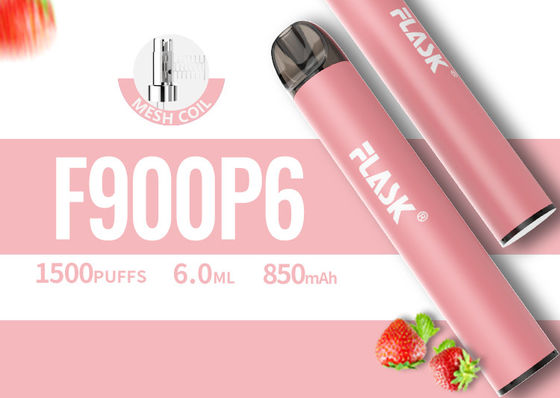 dispositivo eliminabile del baccello di 6.0ml Vape, penna eliminabile di 1500puffs Vape