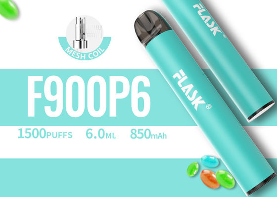 dispositivo eliminabile del baccello di 6.0ml Vape, penna eliminabile di 1500puffs Vape