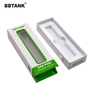 Art Paper Vape Pen Device laminato ricoprente UV inscatola eliminabile