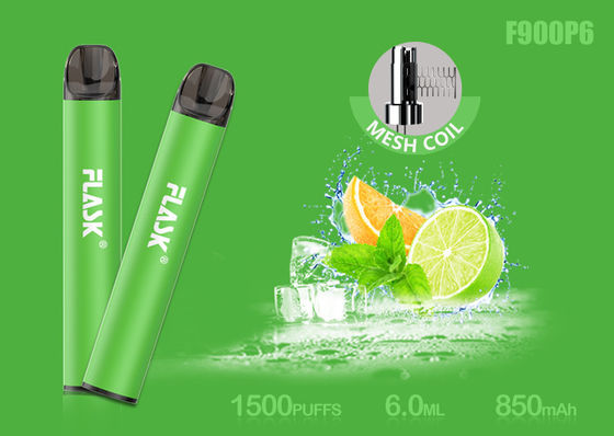 Cartuccia di vetro dell'olio di Nicosalt 5% 1500puffs 6.0ml con Mesh Coil