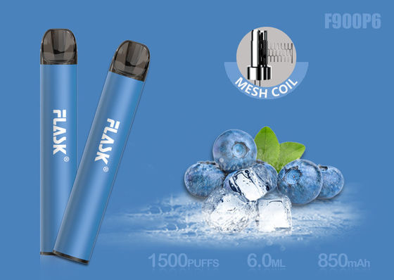 Cartuccia di vetro dell'olio di Nicosalt 5% 1500puffs 6.0ml con Mesh Coil