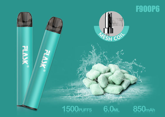 Cartuccia di vetro dell'olio di Nicosalt 5% 1500puffs 6.0ml con Mesh Coil