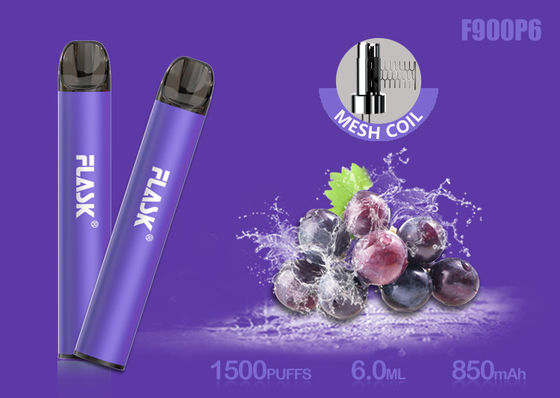 Cartuccia di vetro dell'olio di Nicosalt 5% 1500puffs 6.0ml con Mesh Coil