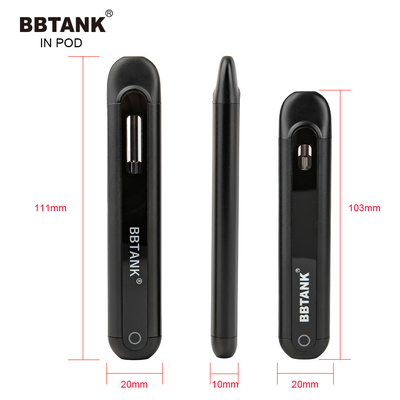 BBTANK IN baccello ceramico eliminabile di Vape della bobina del dispositivo 2ml di Vape dell'olio distillato del BACCELLO THC con i processi 100% di controllo di qualità