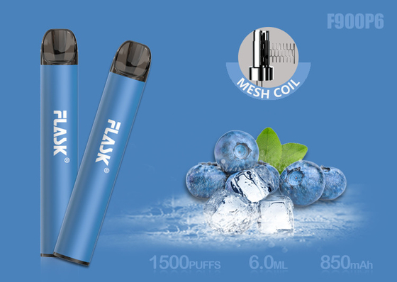 Liquido eliminabile del dispositivo 6.0ml E del baccello del soffio 850mAh Vape del ODM 1500 dell'OEM