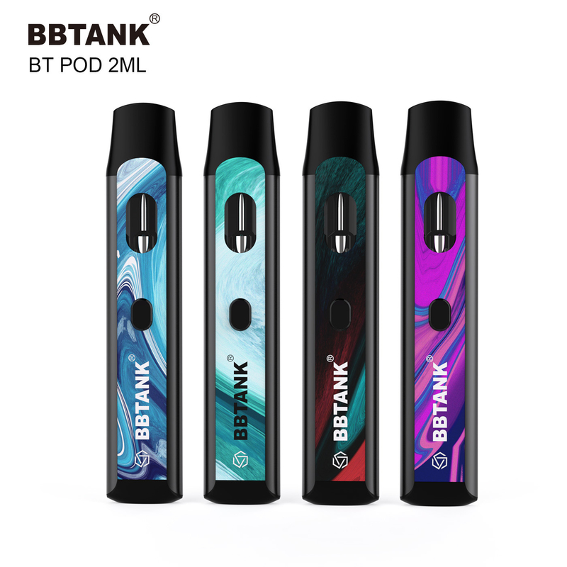 baccello eliminabile del vape del bottone 2ml preriscaldare la cartuccia ceramica della bobina per il thc di delta 8